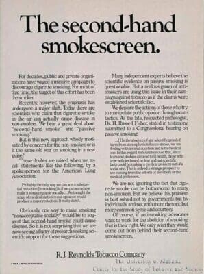 1985 RJ Reynolds The second-hand smokescreen