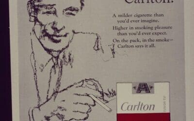 The world is light the cigarette is Carlton