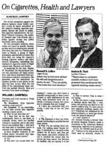 NYTimes-OnCigarettesHealthandLawyers-12-6-1993