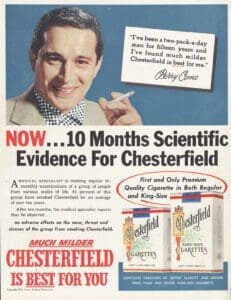 1953 Chesterfield Ad - Scientific Evidence For Chesterfield