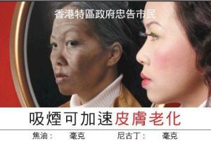 Hong Kong 2007 Health Effects wrinkles - ageing of skin, looking into mirror, chinese