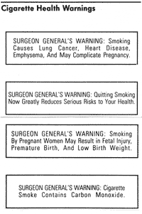 1984 - Cigarette Warnings